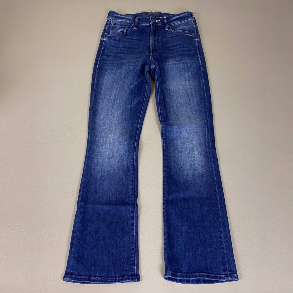 MOTHER The Insider Ankle Jeans Size 25 Blue Dark Wash Flare Road To Paradise